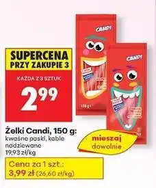 Biedronka Żelki kable truskawkowe Candi (Biedronka) oferta