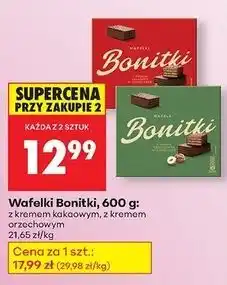 Biedronka Wafelki z kremem kakaowym Bonitki oferta