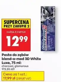Biedronka Pasta do zębów perfection charcoal Blend-A-Med 3D White Luxe oferta