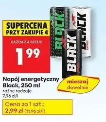 Biedronka Napój energetyczny zero sugar Black Energy oferta