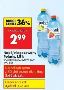 Biedronka Woda cytrynowa Polaris oferta