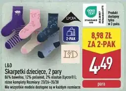 ALDI Skarpetki dziecięce 23/26-35/38 L&D oferta