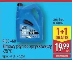 ALDI Płyn do spryskiwaczy zimowy -25c Ride +Go oferta