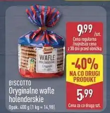 ALDI Wafle holenderskie Biscotto oferta