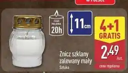 ALDI Znicz szklany zalewany mały oferta