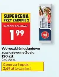 Biedronka Woreczki śniadaniowe wiązane Zosia Samosia oferta