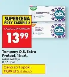 Biedronka Tampony super+ comfort O.b. Extra Protect oferta