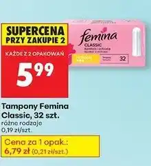 Biedronka Tampony normal Femina Safe oferta