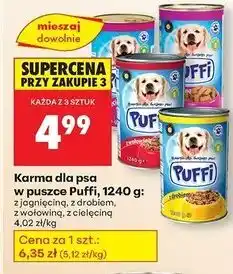 Biedronka Karma dla psa z cielęciną Puffi oferta