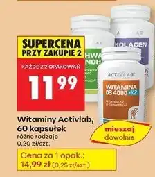 Biedronka Witamina d3 4000+k2 Activlab oferta