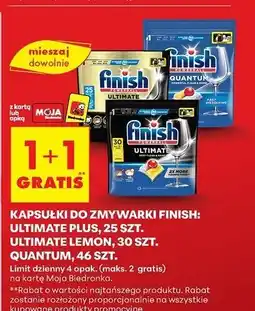 Biedronka Tabletki do zmywarek lemon Finish Quantum Ultimate oferta