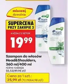 Biedronka Szampon do włosów menthol Head&Shoulders oferta