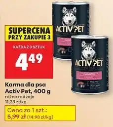 Biedronka Karma dla psa z wątróbką wołową i ziemniakami Activ Pet oferta