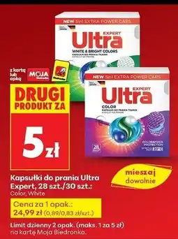Biedronka Kapsułki do prania white & bright colors Ultra Expert oferta
