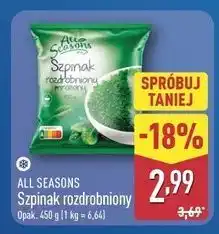 ALDI Szpinak rozdrobniony All Seasons oferta