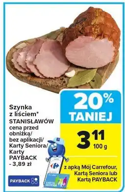 Carrefour Market Szynka z liściem Stanisławów oferta