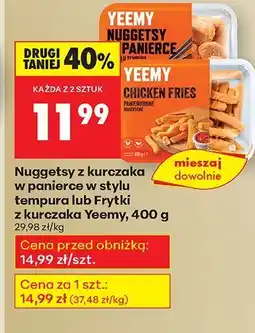 Biedronka Nuggetsy z kurczaka w panierce w stylu tempura Yeemy oferta
