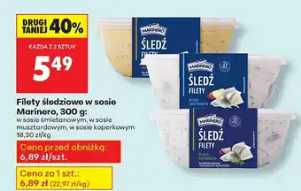 Biedronka Filety śledziowe w sosie śmietanowym Marinero oferta
