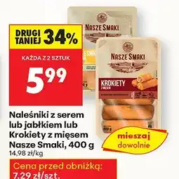 Biedronka Naleśniki z serem lub jabłkiem Nasze Smaki oferta
