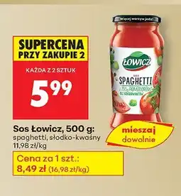 Biedronka Sos spaghetti Łowicz oferta