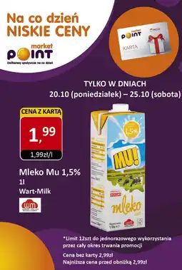 Market Point Mleko MU 1,5% Wart-Milk oferta