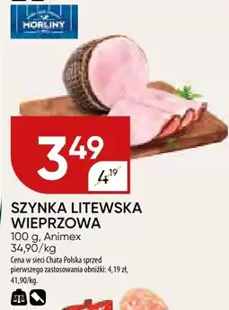 Chata Polska Szynka litewska wieprzowa Animex oferta