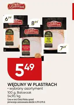 Chata Polska Wędliny w plastrach Balcerzak oferta