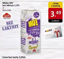 Market Point Mleko MU bez laktozy 1,5% Wart-Milk oferta