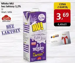 Market Point Mleko MU bez laktozy 3,2% Wart-Milk oferta