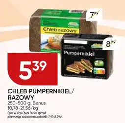 Chata Polska Chleb pumpernikiel/razowy Benus oferta