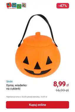 Smyk Smiki Dynia, wiaderko na cukierki oferta