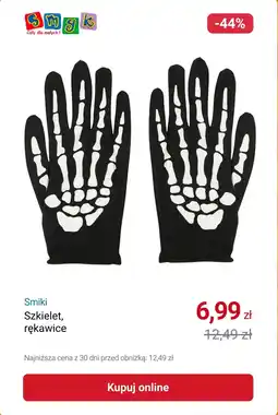 Smyk Smiki Szkielet, rękawice oferta