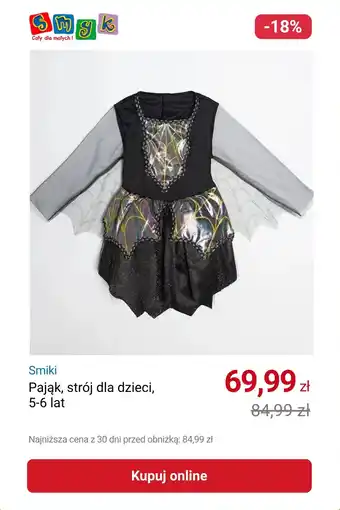 Smyk Smiki Pająk, strój dla dzieci, 5-6 lat oferta