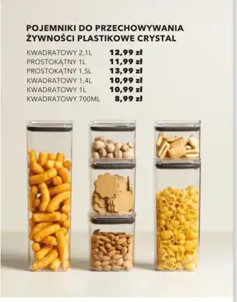 Nela Pojemniki do przechowywania żywności plastikowe crystal oferta