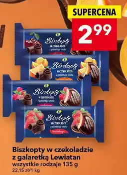 Lewiatan Biszkopty w czekoladzie z galaretką Lewiatan wszystkie rodzaje oferta