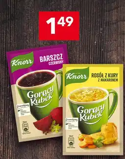 Lewiatan Zupa Gorący Kubek Knorr rosół z kury z makaronem, barszcz czerwony oferta