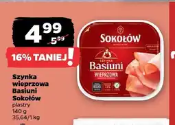 Netto Szynka wieprzowa Basiuni plastry 140 g Sokołów oferta