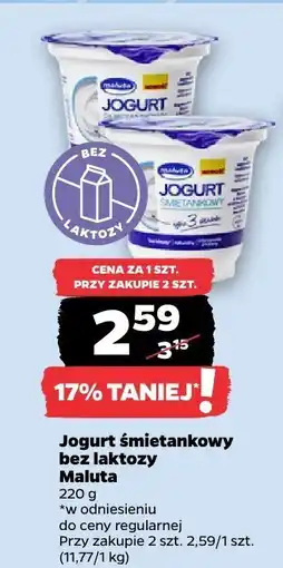 Netto Jogurt śmietankowy bez laktozy Maluta oferta