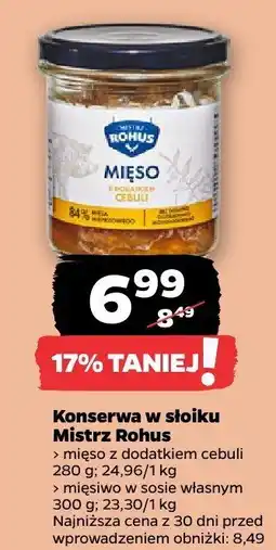 Netto Konserwa w słoiku - mięso z dodatkiem cebuli Rohus oferta
