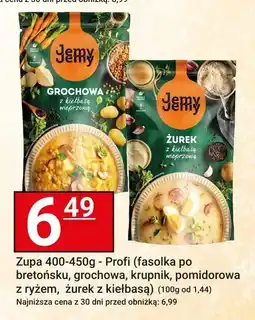 Hitpol Zupa fasolka po bretońsku, grochowa, krupnik, pomidorowa z ryżem, żurek z kiełbasą Profi oferta