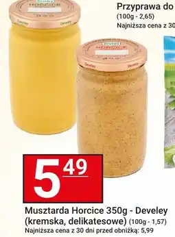 Hitpol Musztarda kremska, delikatesowa Develey oferta