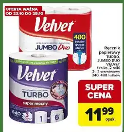 Carrefour Express Ręcznik papierowy duo Velvet Jumbo oferta
