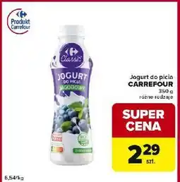 Globi Jogurt do picia jagodowy Carrefour oferta