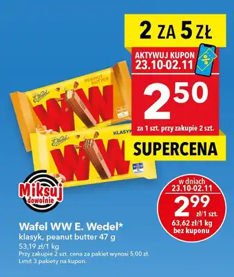 Wafel WW E.Wedel peanut butter