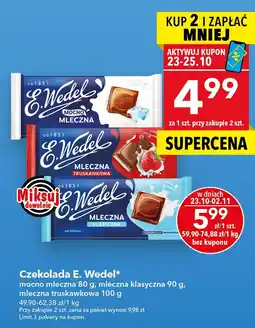 Lewiatan Czekolada E.Wedel mleczna truskawkowa oferta