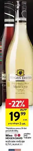 Intermarche Wino Mogen David Moscato oferta