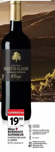 Intermarche Wino Chateau Bellevue Claribes oferta