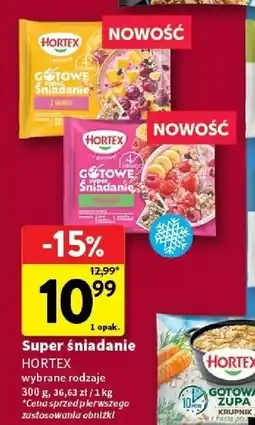 Intermarche Super śniadanie z malinami Hortex oferta