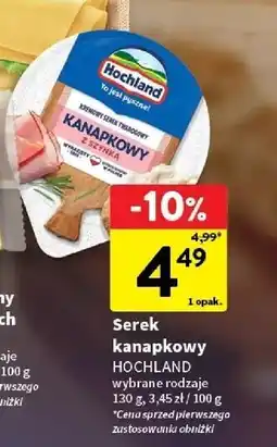 Intermarche Serek z szynką Hochland Kanapkowy oferta