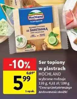Intermarche Ser topiony ze śmietanką Hochland oferta